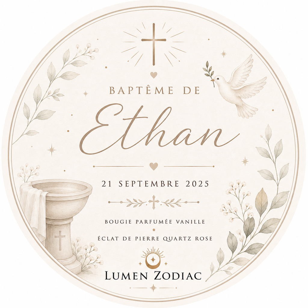 Petites bougies parfumées personnalisées pour mariages, baptêmes